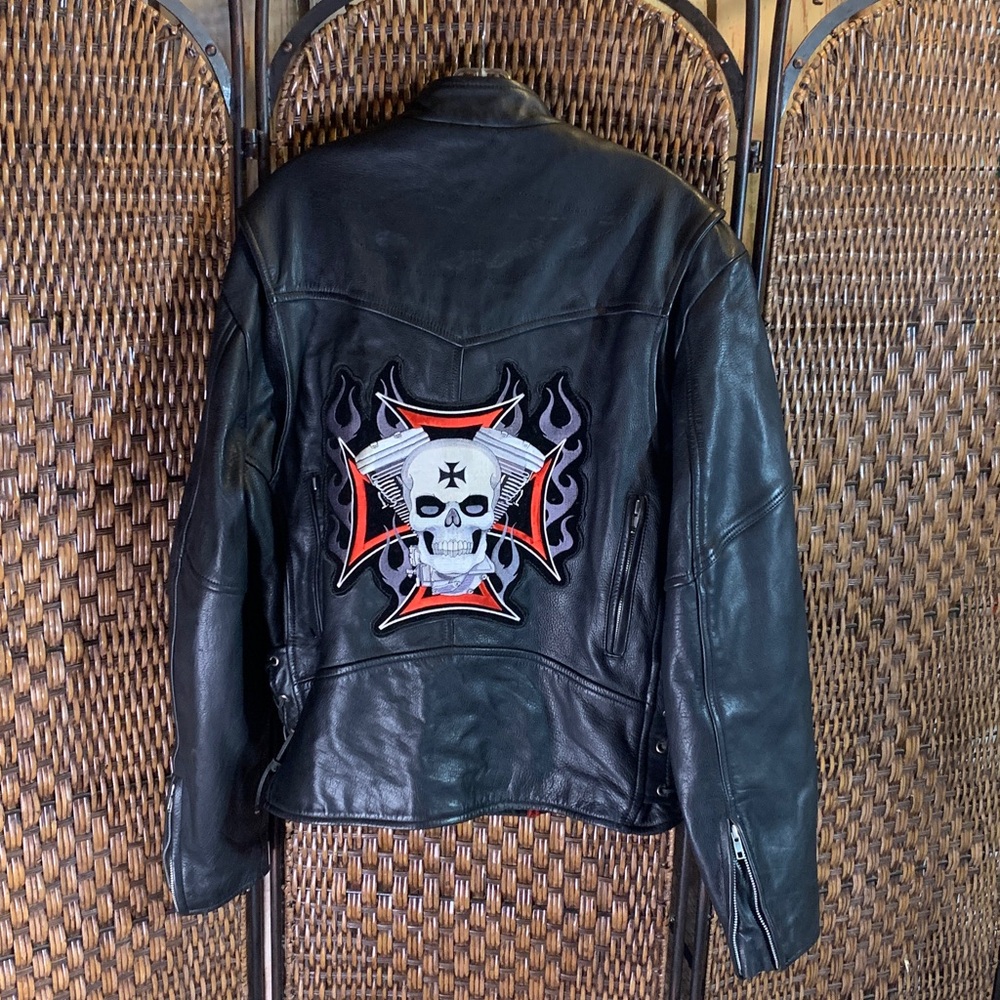Highway One Leather Motorcycle Jacket Size L